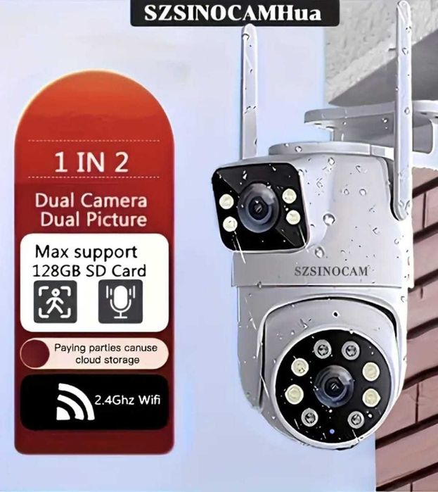 Camera CCTV DUBLA de supraveghere video WIFI Full HD IP BI