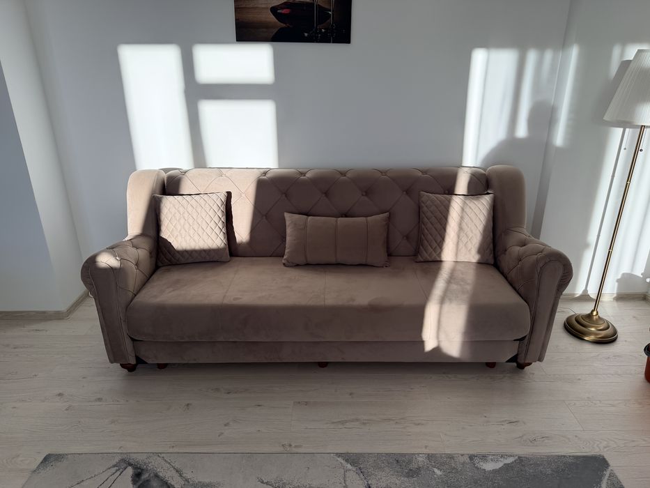 Canapea 3 locuri, noua, material textil