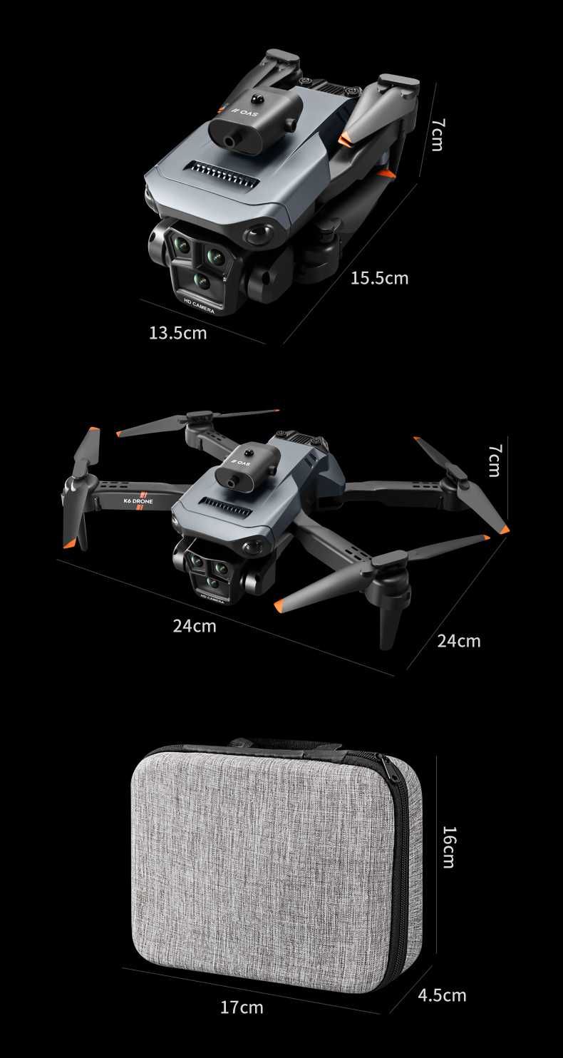 Drona / Quadcopter pliabil(a) camera tripla - 2 baterii