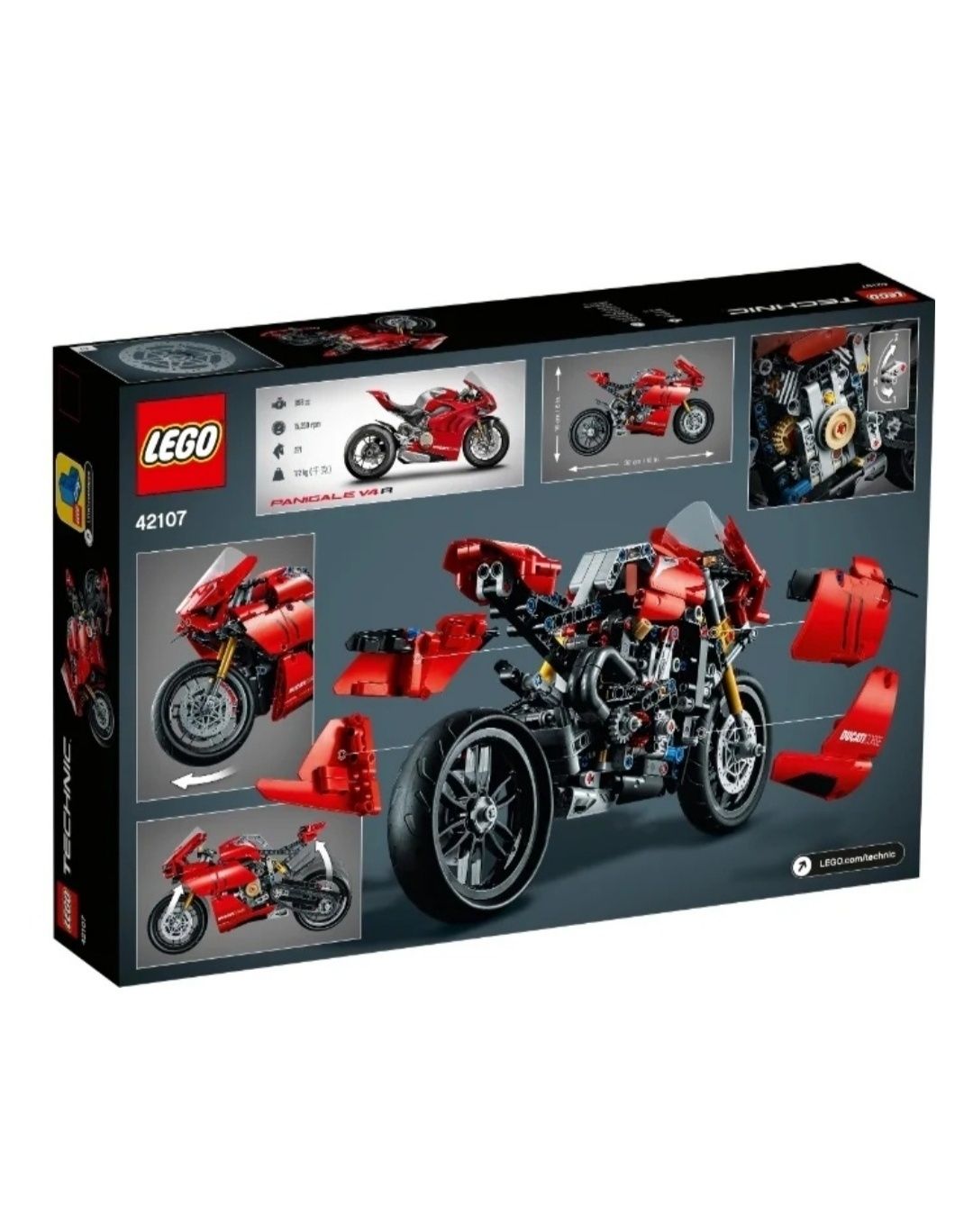 LEGO Ducati Panigale V4 R 42107, деталей 646 шт