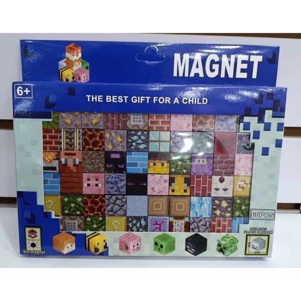 Голям комплект 60 броя Майнкрафт магнитни кубчета, Minecraft Magnetic