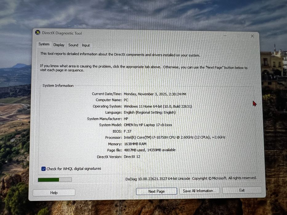 Laptop Gaming Omen I7 1,5 T SSD Nvidia Gforce RTX