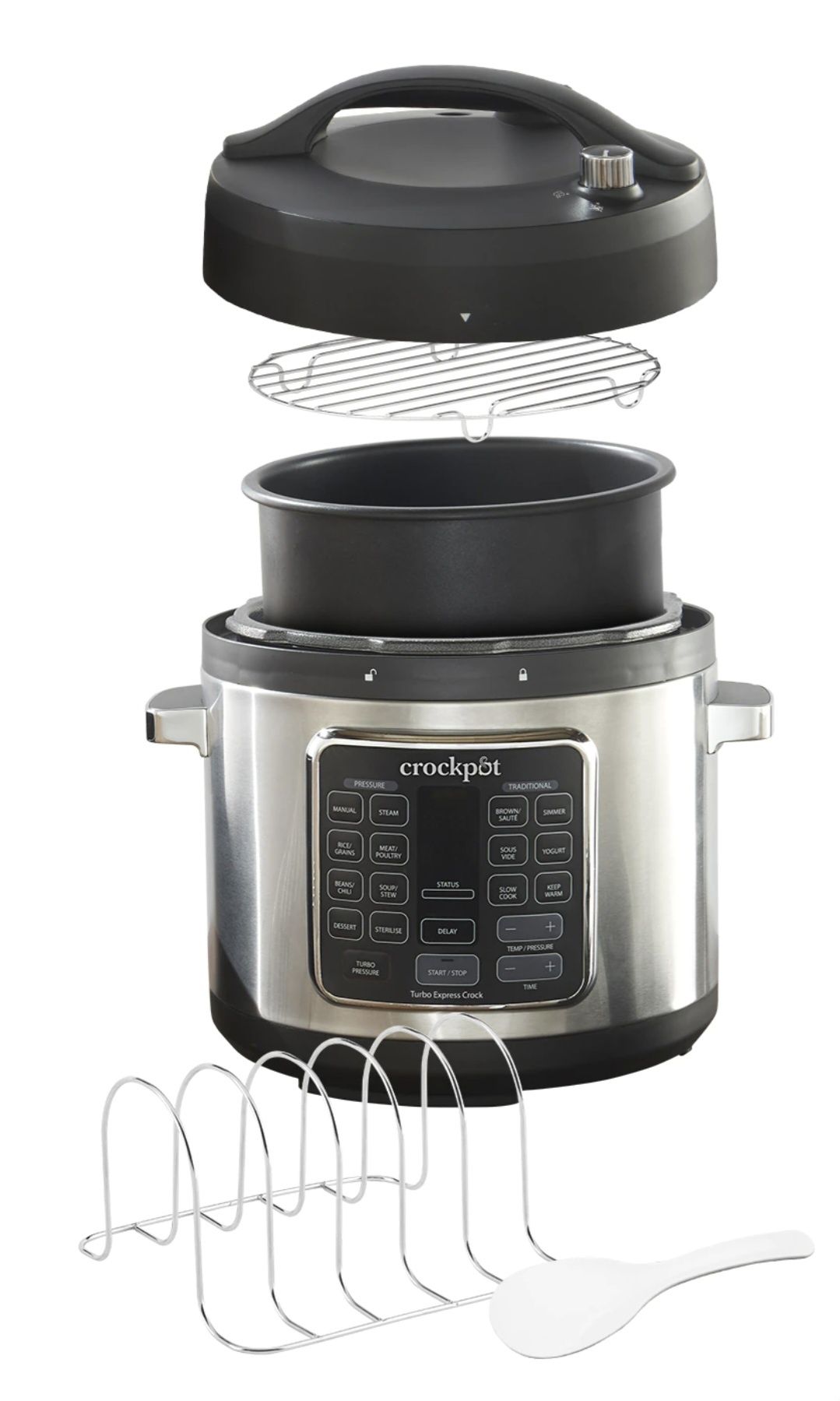 Мултикукър  под налягане Crock-Pot Turbo Express,5.6л,1400W,15програми