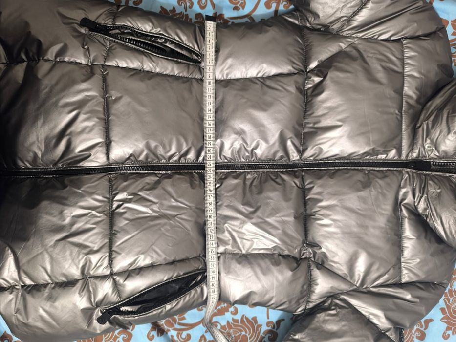 Сребърно зимно дамско яке