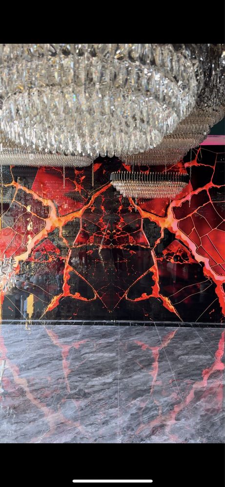 Декор Оникс на стекле, onyx glass