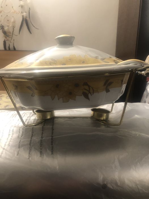 Vas ceramic cu incalzire, 2 lumanari