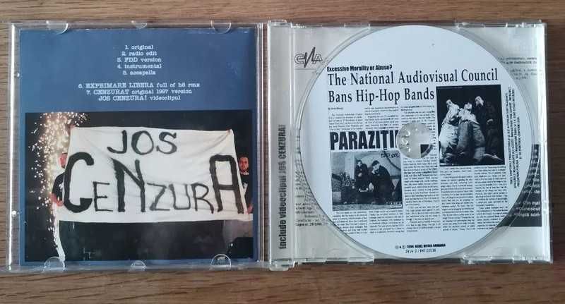 Parazitii - Jos Cenzura - 2004 - CD original