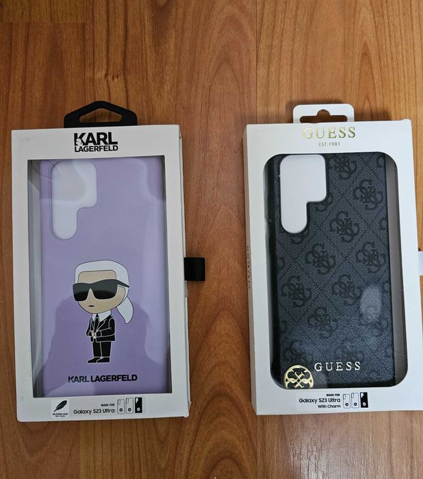 Set 2 Huse Samsung S23 Ultra Karl Lagerfeld Guess Charms preț fix
