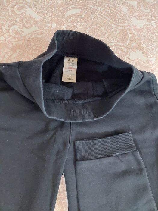 Set 2p pantaloni școală negri fata 10-11 ani