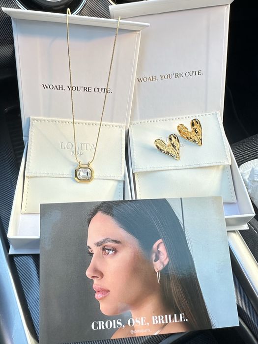 Позлатени обеци и колие Lolita Paris