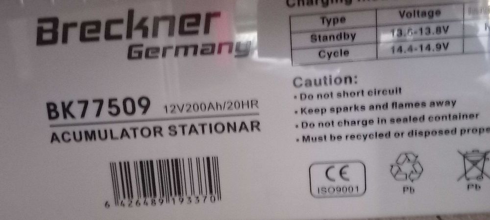 Invertor Breckner 3,2 kw si acumulatori cu gel  12 V /200A super preț