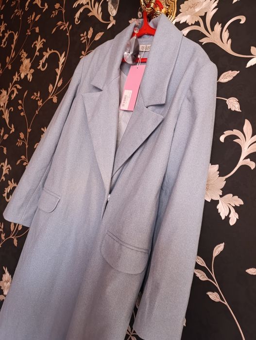 Шикарное женское длинное пальто из Pink Island, размер 48