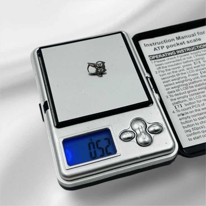 Златна 18к висулка бухул с диаманти