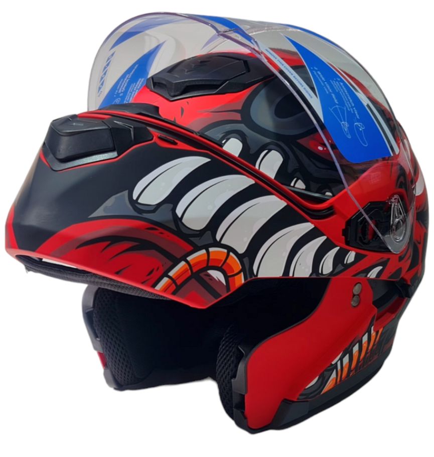 Мото каска X-ONE Helmets червена, каски за мотор,мотокрос