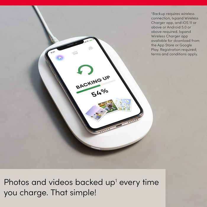 SanDisk 2în1 (încărcător QI rapid+backup foto/video de 128 GB),sigilat