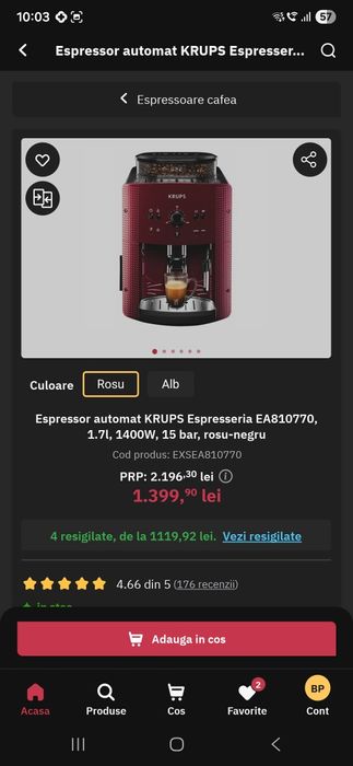 Espressor automat KRUPS Espresseria EA810770
