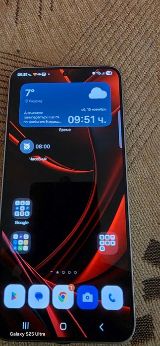 Samsung galaxy S 25 plus 512gb Silver Shadow / като нов