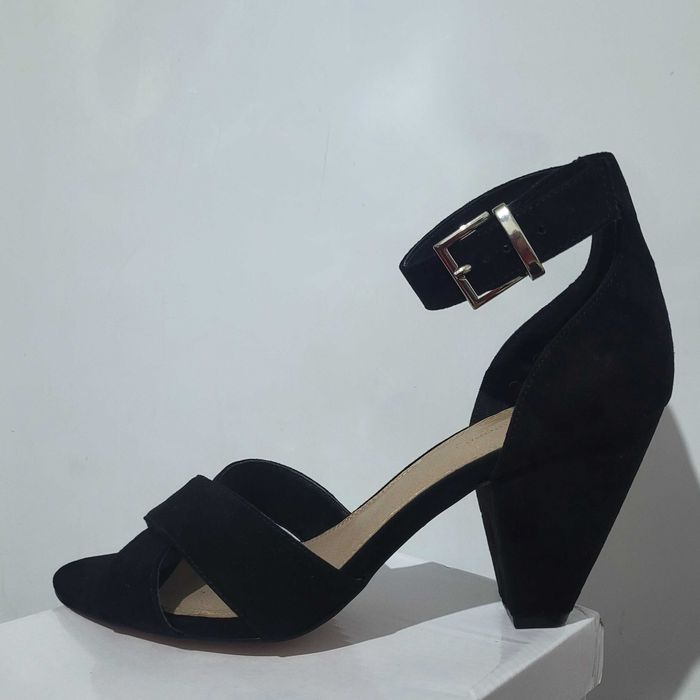 Sandale tip pantof cu toc asos 38.5 negru