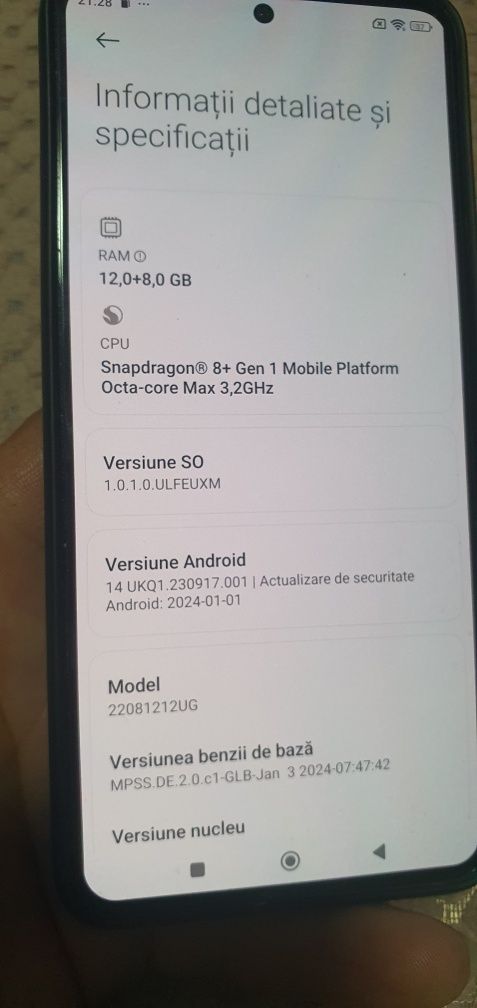 Xiaomi 12t pro 5g 20 gb ram