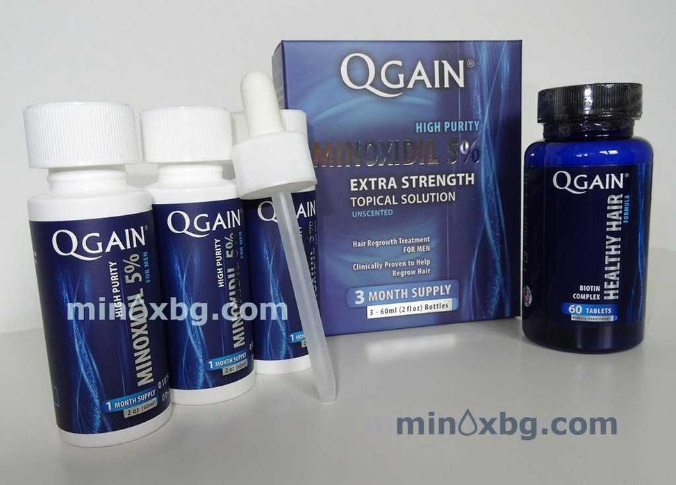 QGAIN лосион и пяна за косопад и растеж на брада! MADE IN USA!