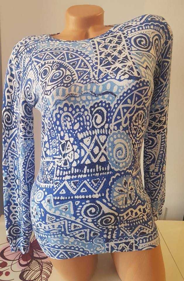 pulover dama albastru