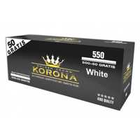 Tuburi tigari KORONA WHITE- 550 buc. pentru injectat tutun