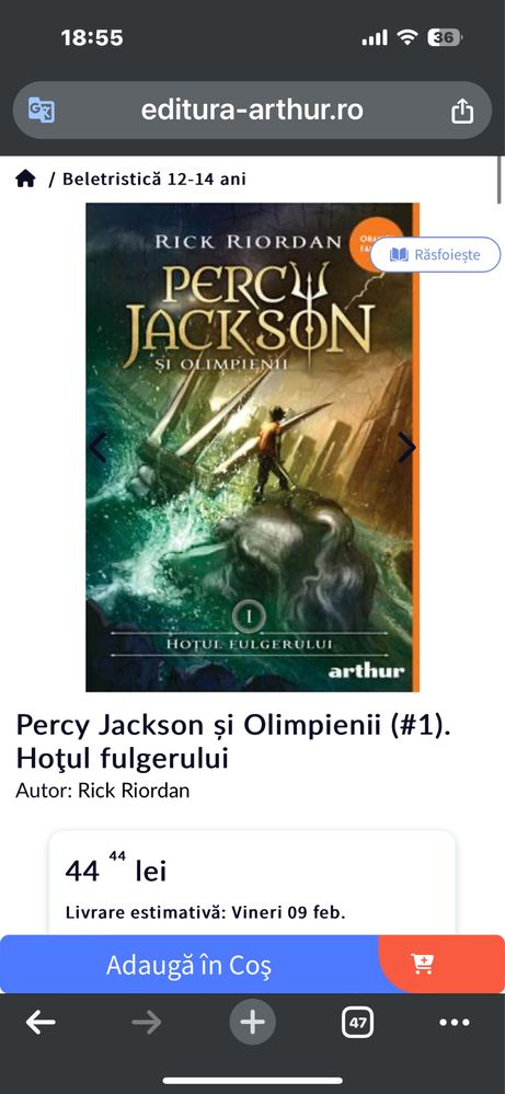 Percy Jackson vol 1-5 , carti noi