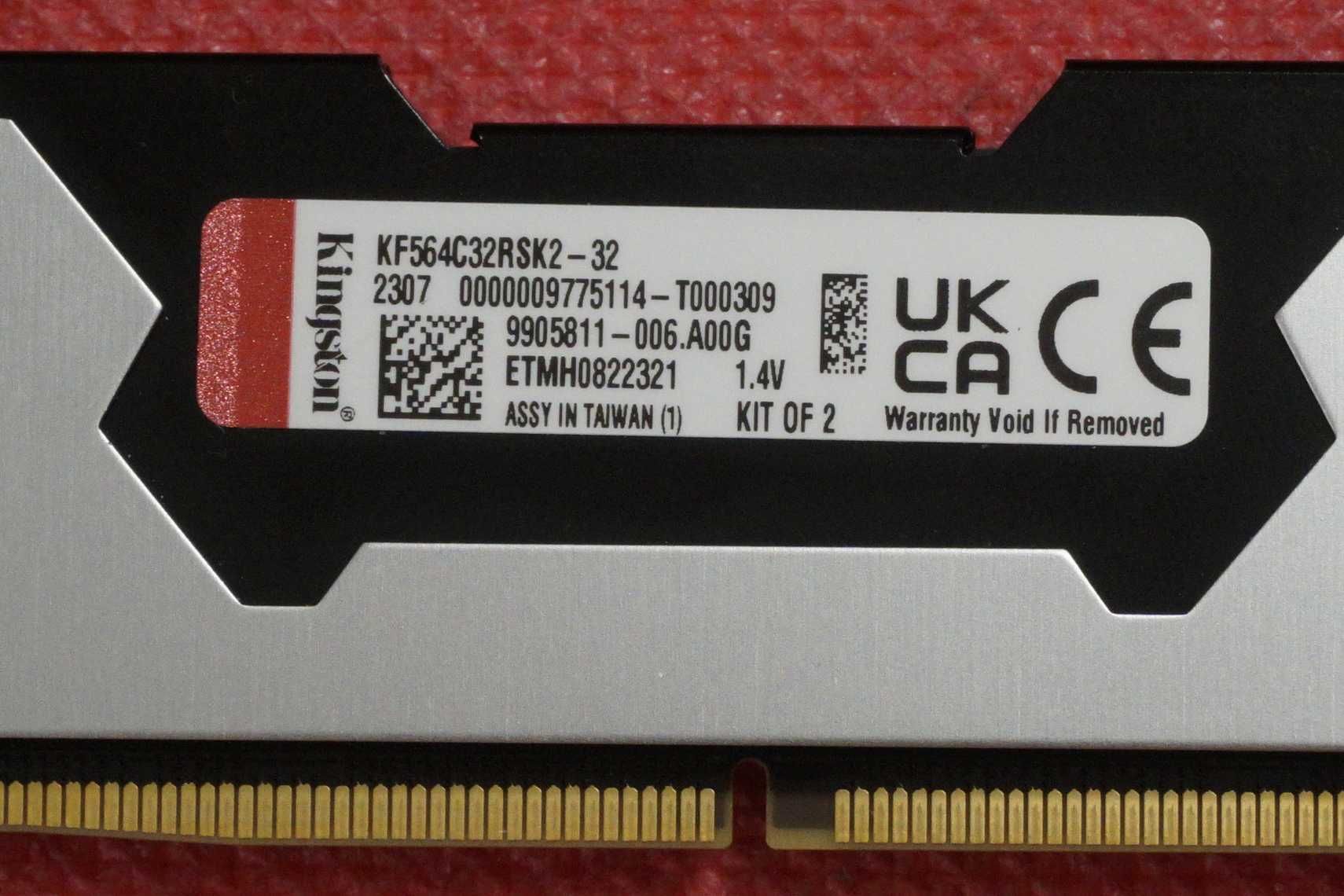 [32GB] RAM, Памет DDR5 2x16GB 6400MT's CL 32 Kingston Fury Renegade
