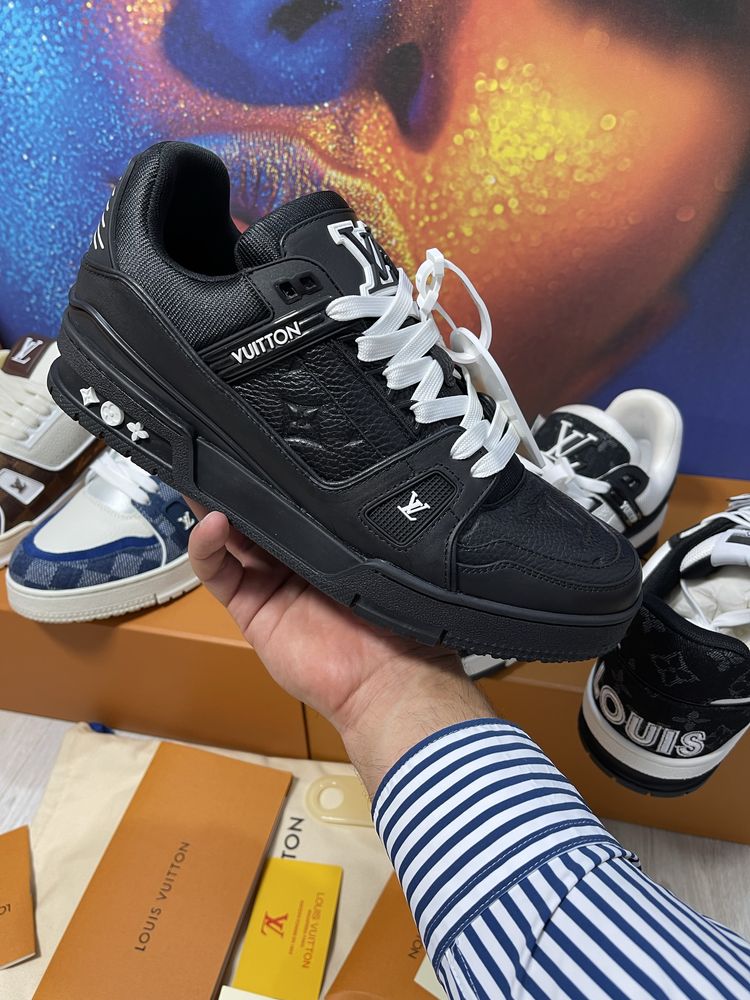 Adidasi Louis Vuitton piele naturala Full Box colectie noua Premium