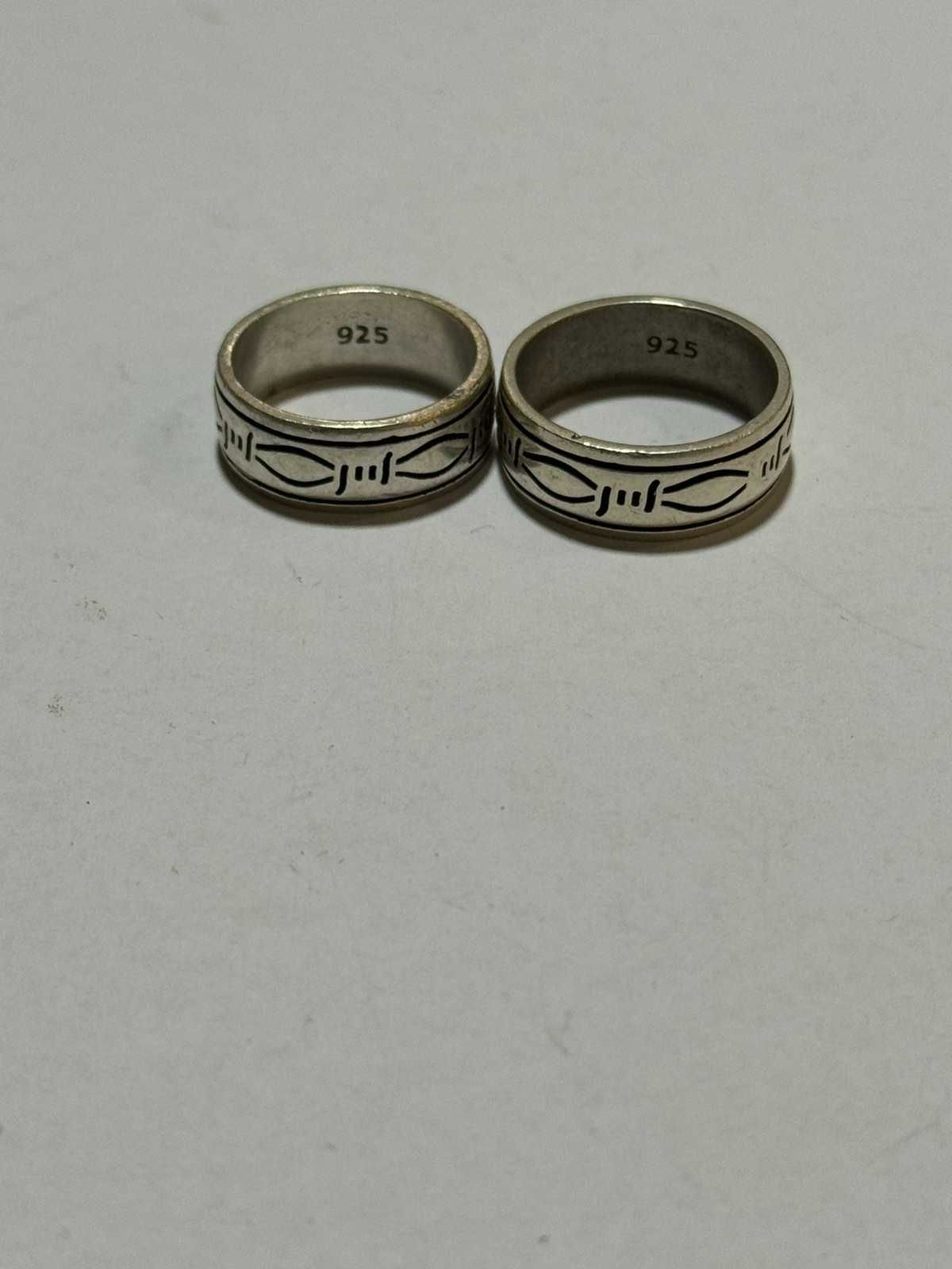 Комплект дамски и мъжки сребърни пръстени