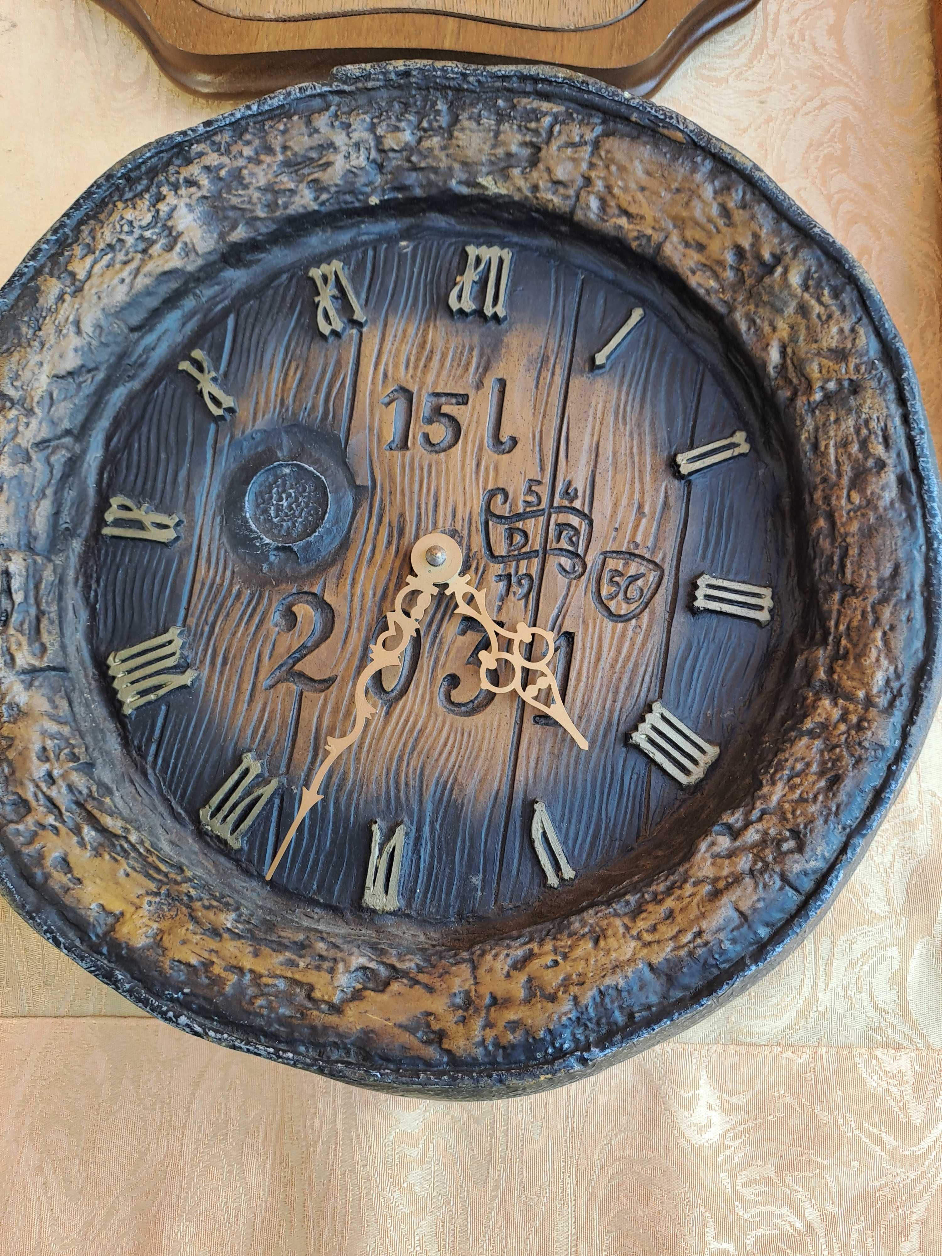 ceas de perete lemn fier forjat