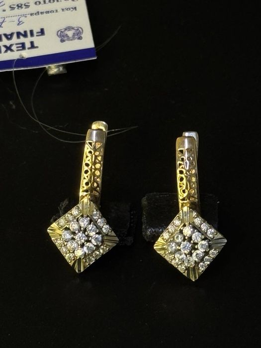 Золото 585  Серьги