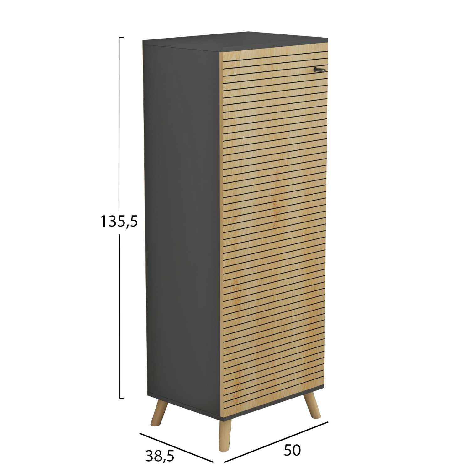 Шкаф за обувки Puzzle-home HM8954, ПДЧ, Два цвята, 50Χ38Χ135Hcm.