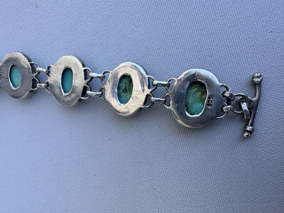 Bratara din argint si turcoaz tibetan