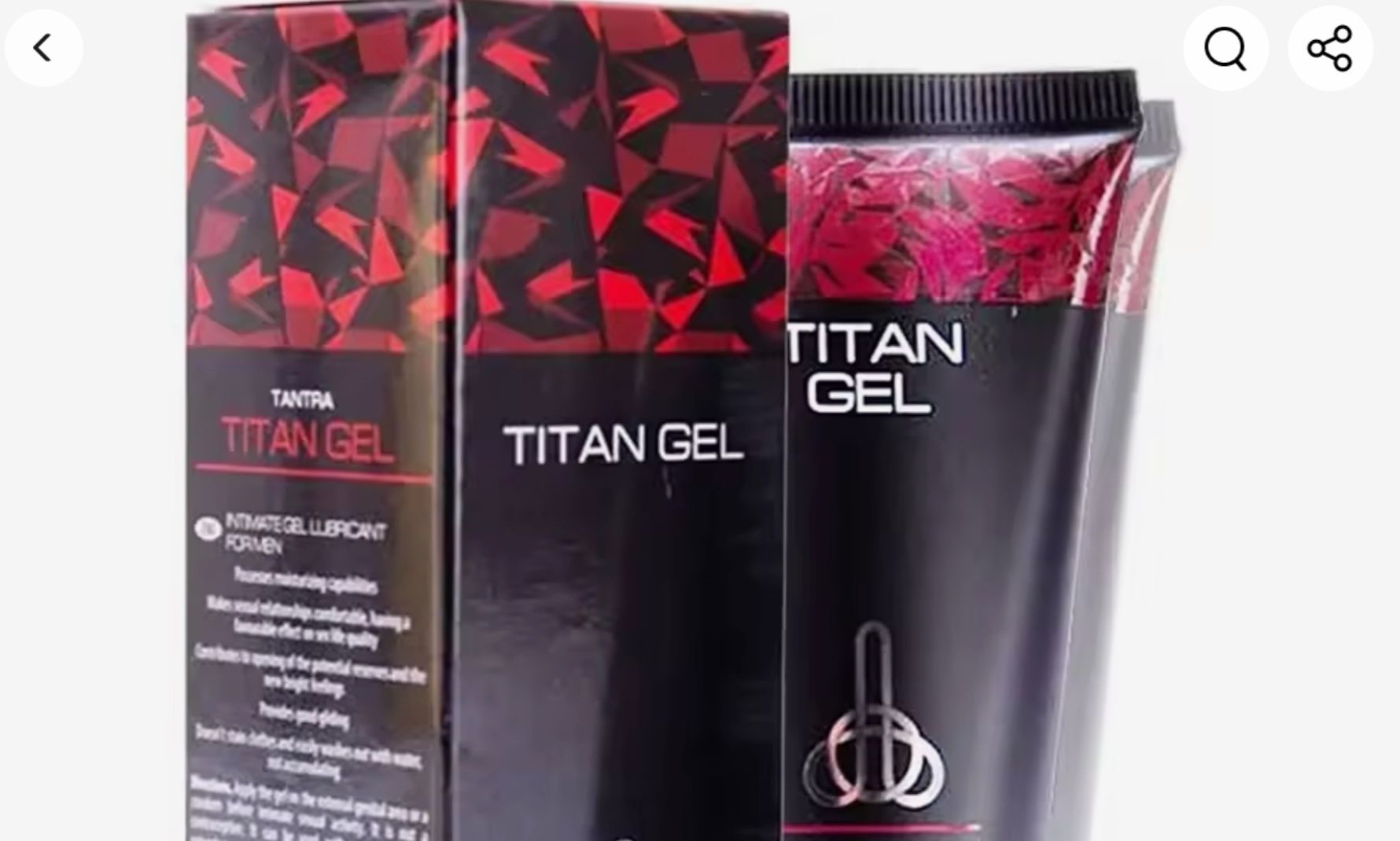 Titan Gel + Inel vibrator pentru bărbați – performanță & plăcere
