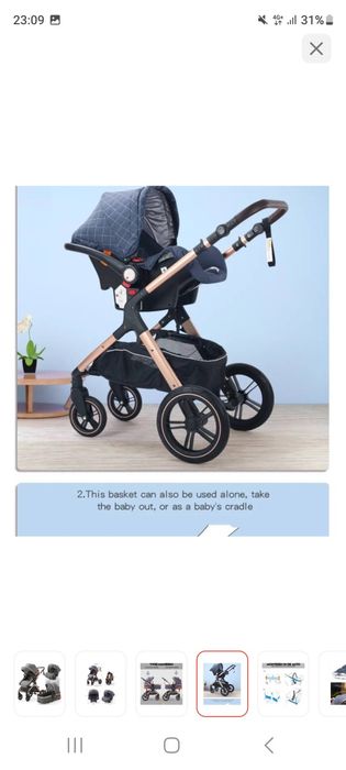 Коляска трансформер Belekoo x1 серый