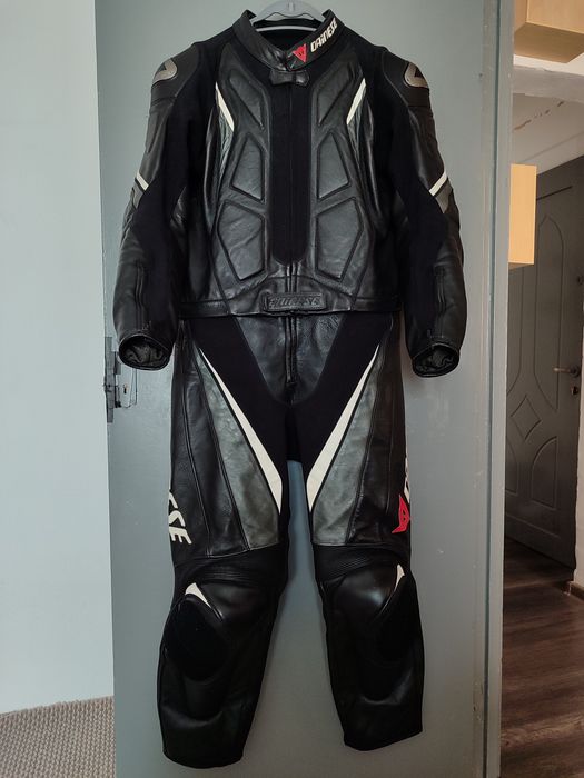 Costum moto piele IT 54/XL, Dainese Aspide Black Anthracite