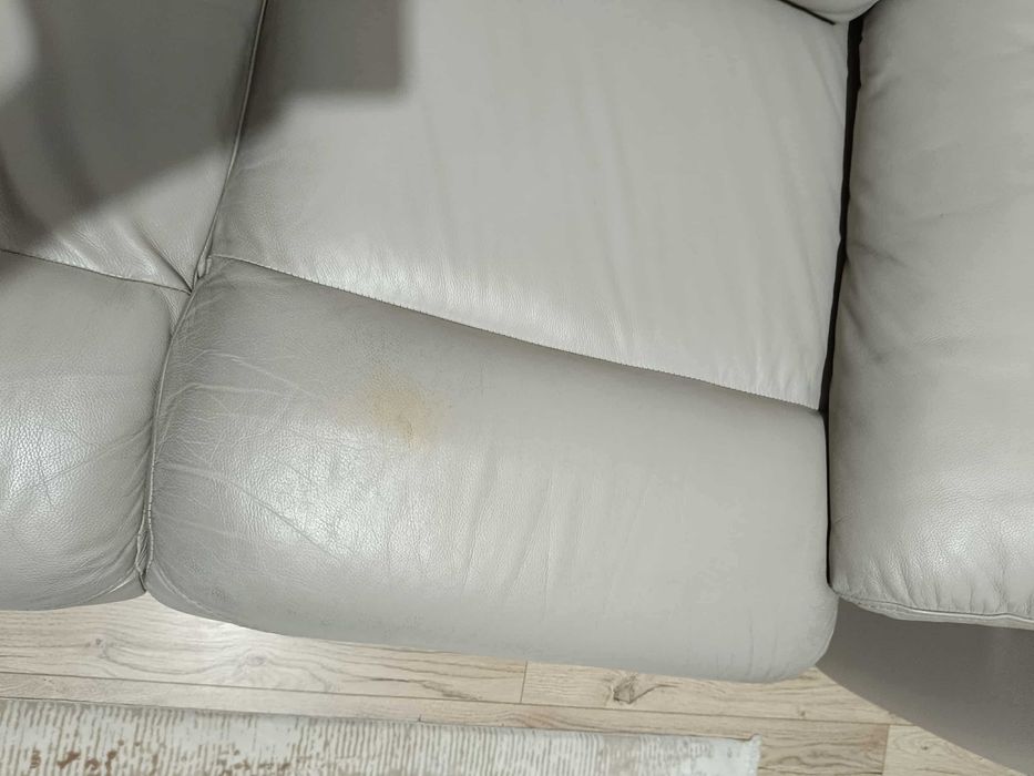 Canapea extensibila 3 locuri cu 2 fotolii cu recliner, piele naturala