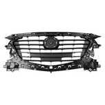Grila masca radiator Mazda 3 (Bm), 07.2017-, Hatchback, Sedan, Fata, gri deschis,