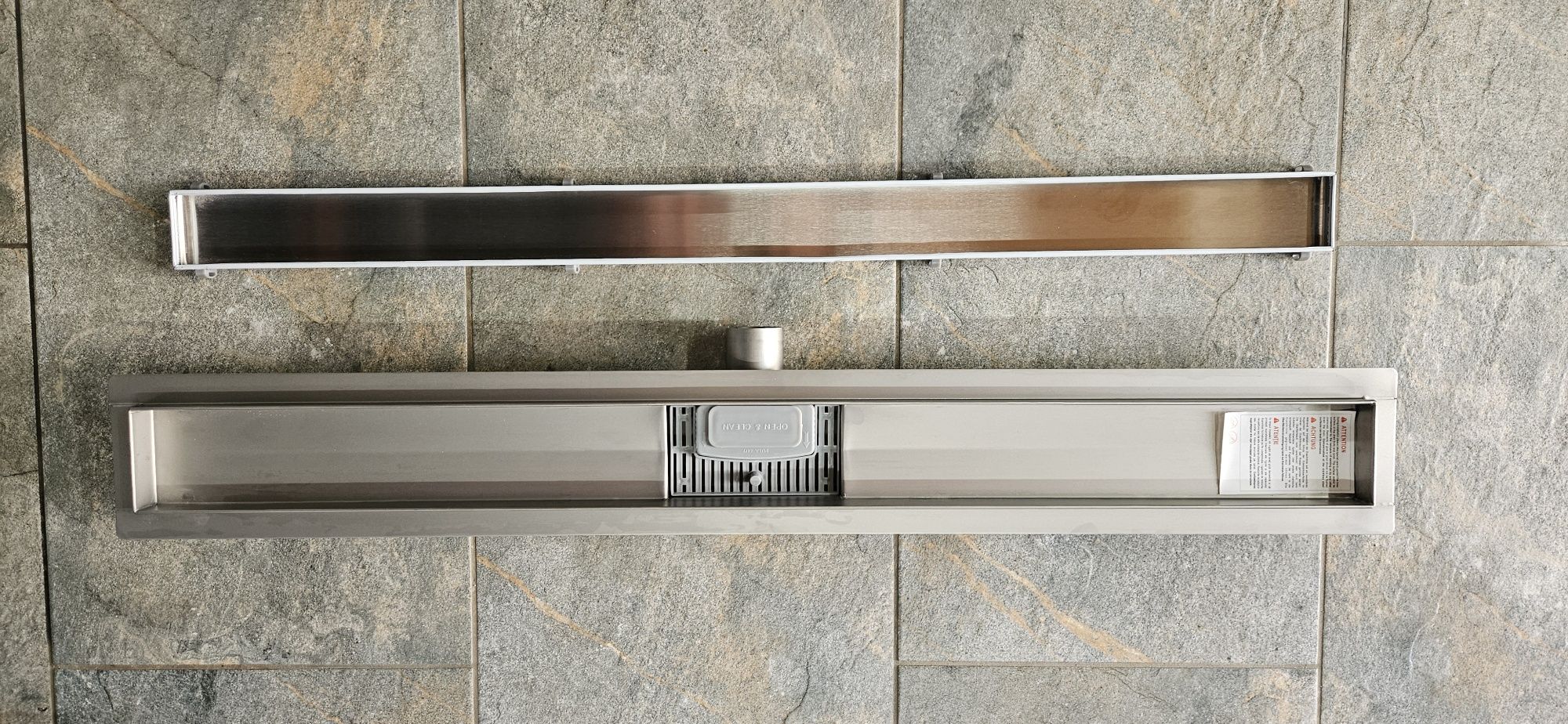 Rigola faiantabila reversibila inox premium 80 cm