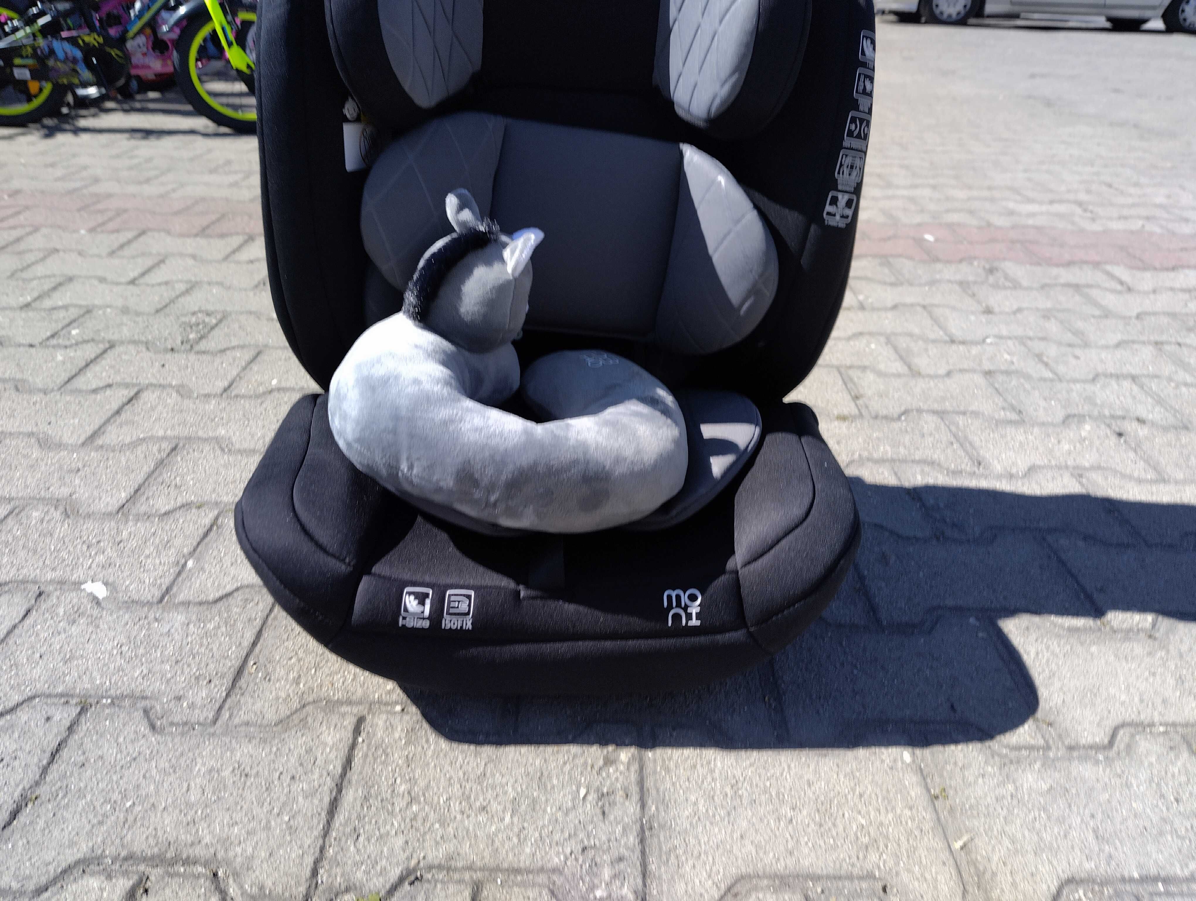 MONI Стол за кола I-SIZE I-SAFE ISOFIX (76-150 см) сив