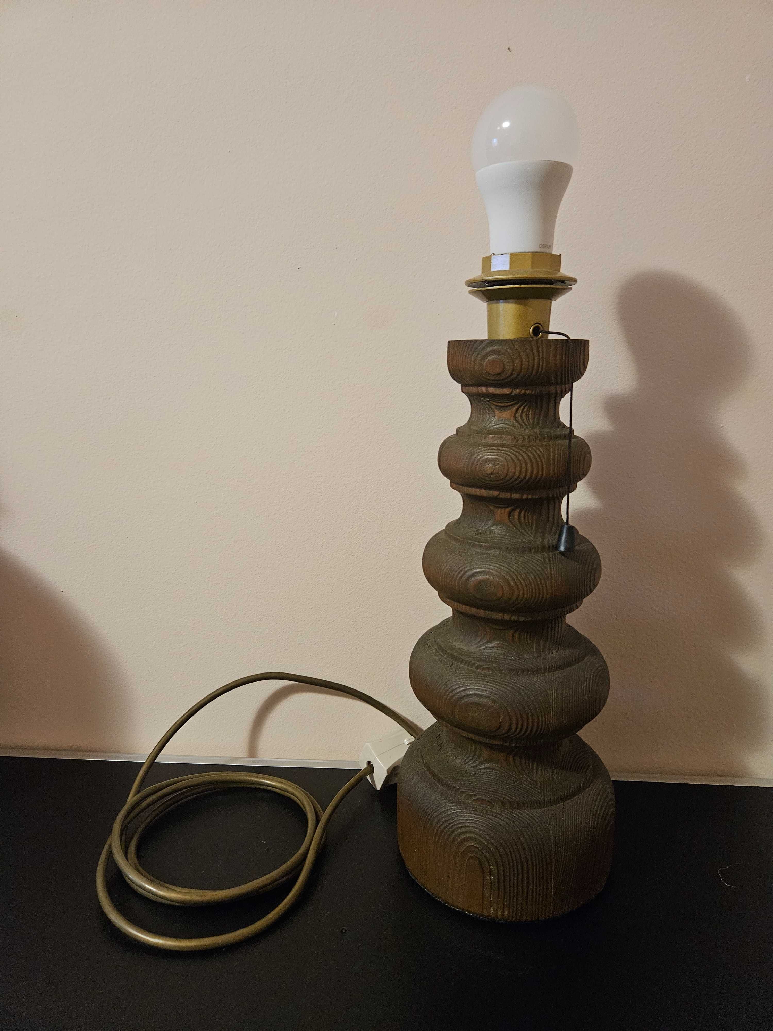 Picior de lampa din lemn 35 cm