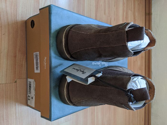 Ghete Chelsea Pepe Jeans Fenix Verde Inchis 44 Piele Intoarsa