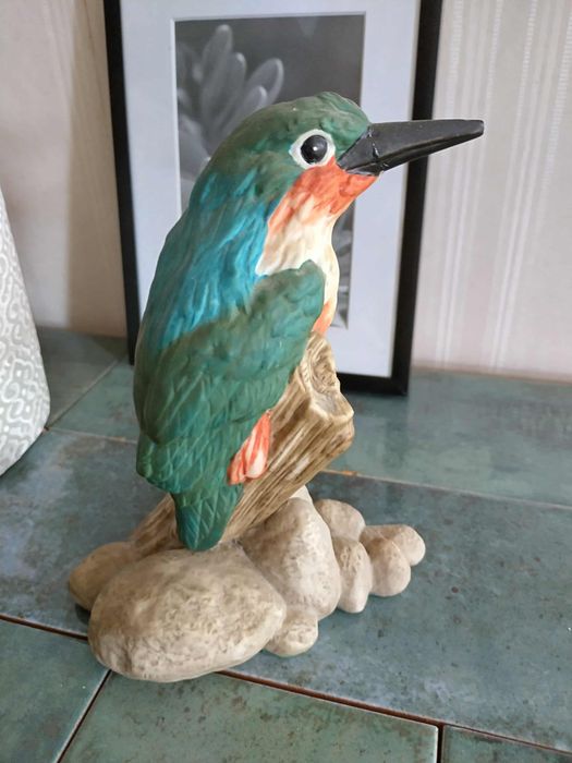 Керамична статуетка на кралско рибарче от Шри Ланка