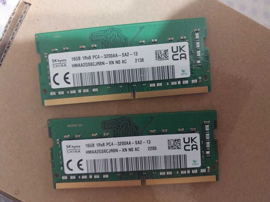 32GB 3200Mhz DDR4 SODIMM CL22 - Samsung, SK Hynix, Origins