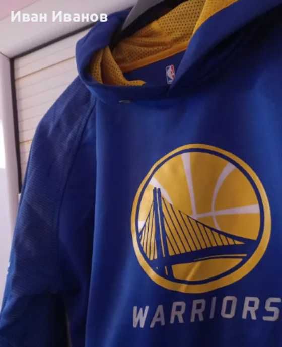 Чисто ново оригинално фенско горнище на Golden State Warriors