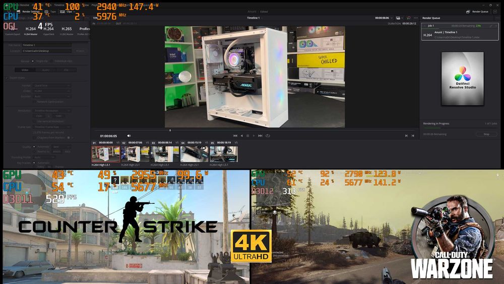 PC i9 14900K Aio 420MM RTX 4070 Ti Aorus Elite 32gb 6400mhz RM1000