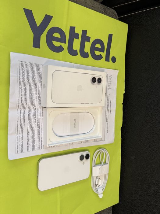 *** КАТО НОВ 256GB iPhone 16 Yettel Гаранция 3г. 2027 WHITE