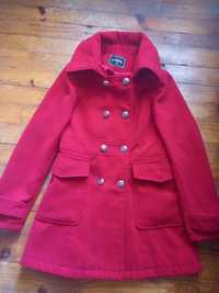 Червено тричетвъртно  палто