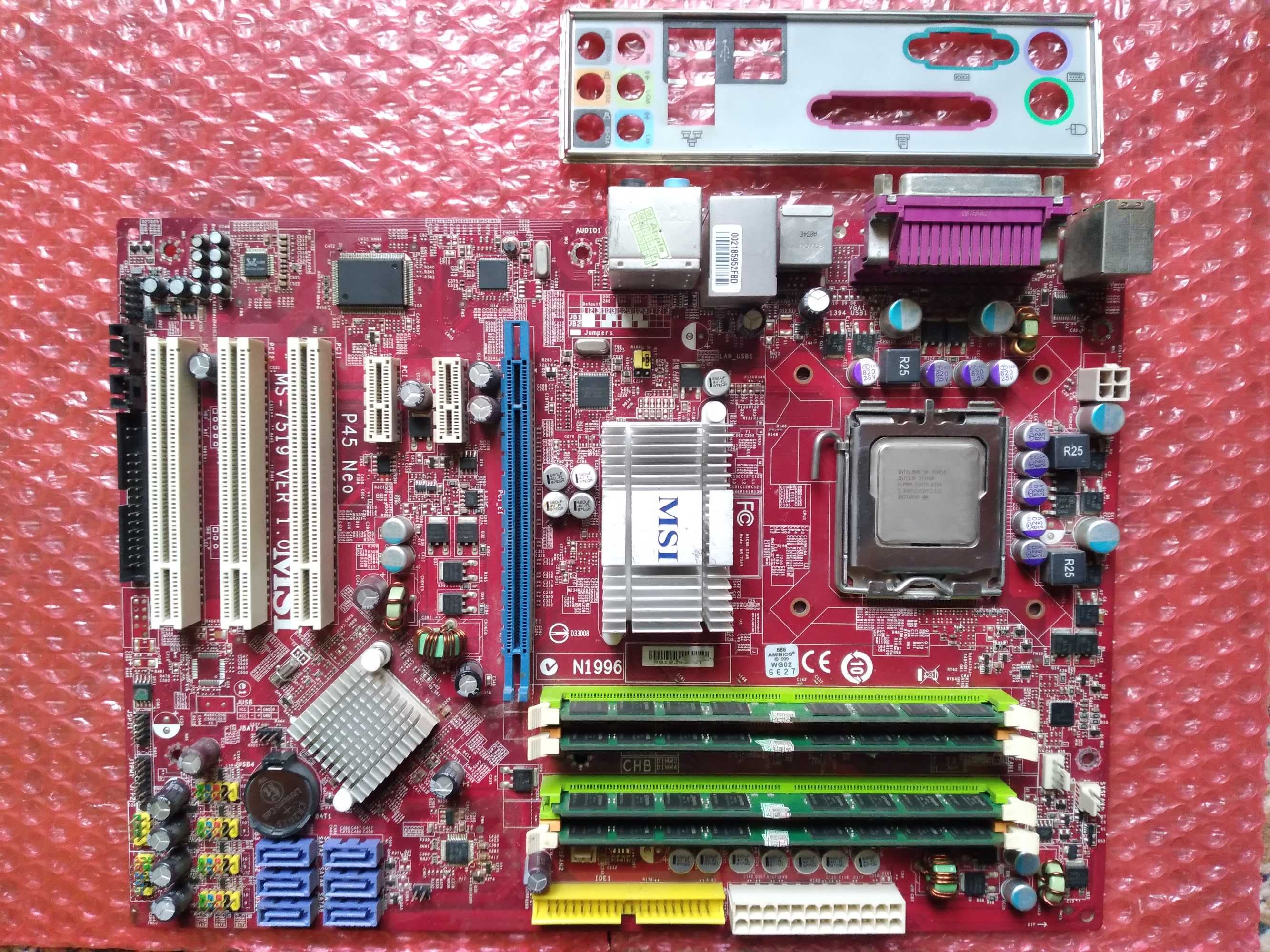 Мат. плата MSI P45 Neo _ Xeon 5450 (как i5 4590) _ 8 ГБ оперативка